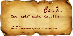 Csernyánszky Katalin névjegykártya