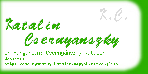 katalin csernyanszky business card