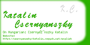 katalin csernyanszky business card